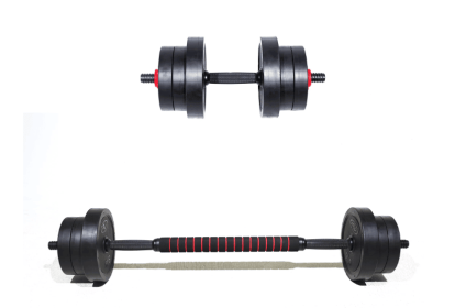 Athletic Works 40LB 5 in 1 Adjustable Dumbbell Set , Fitness Exercises for Home Gym, Black