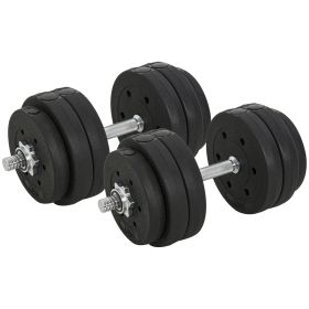 66 lbs Adjustable Dumbbells Weight Set Dumbbell Hand Weight Barbell for Body Fitness Lifting Training for Home Office Gym, Black