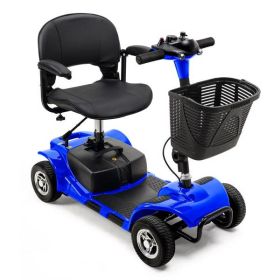 4-Wheel Mobile Scooter With Basket And Extended Battery - Prohibited Temu (Color: Blue)