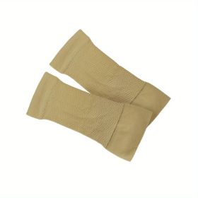 Weight Loss Arm Sleeves (Fit Up To 70kg); Shaper Massage Sleeves For Slimming Arms; Fat Burning Running Arm Wraps (Color: Skin Color)